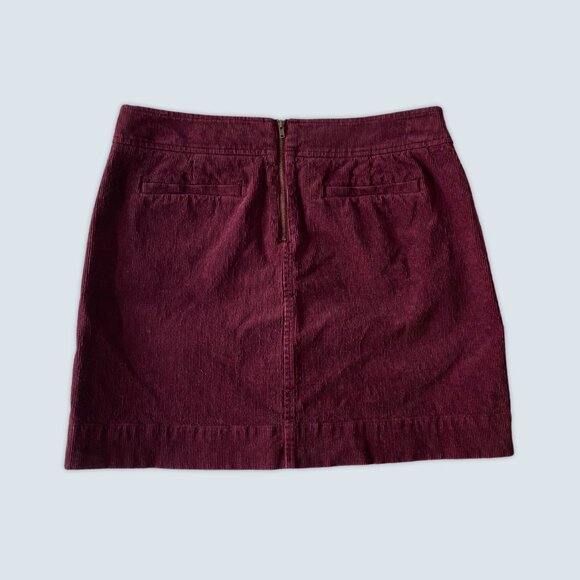 Loft Purple/Maroon Corduroy-style Skirt Sz 8 - Picture 1 of 7